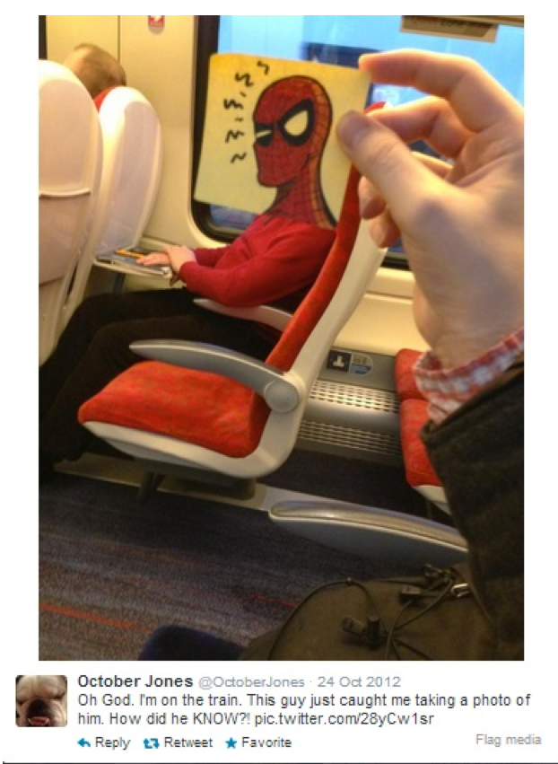 October Jones Spiderman Train 