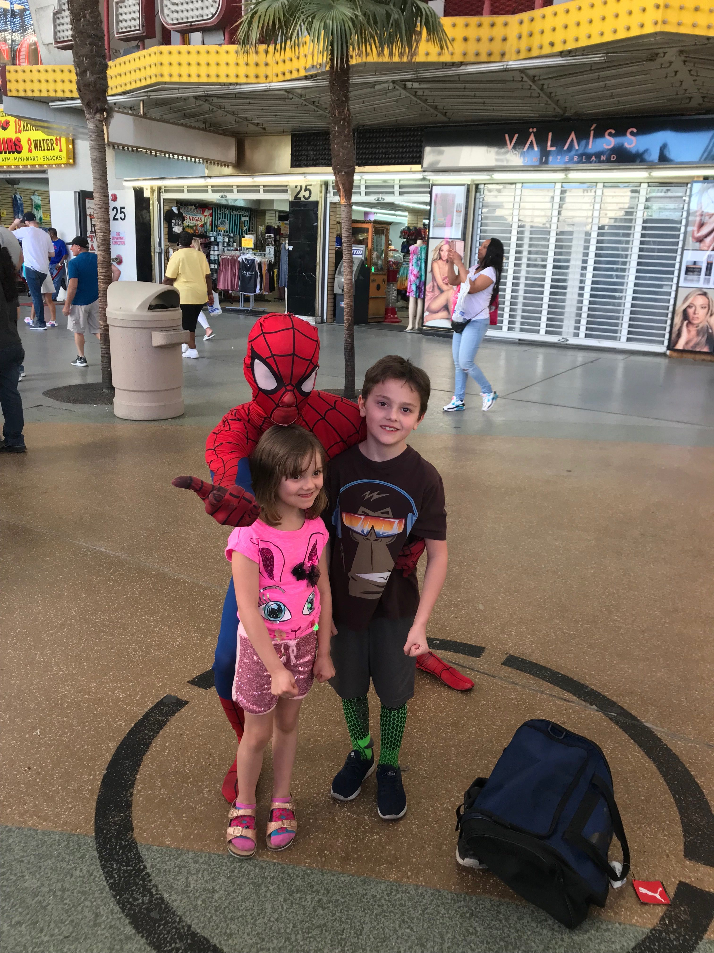 Spider-Man on Fremont Street in Las Vegas