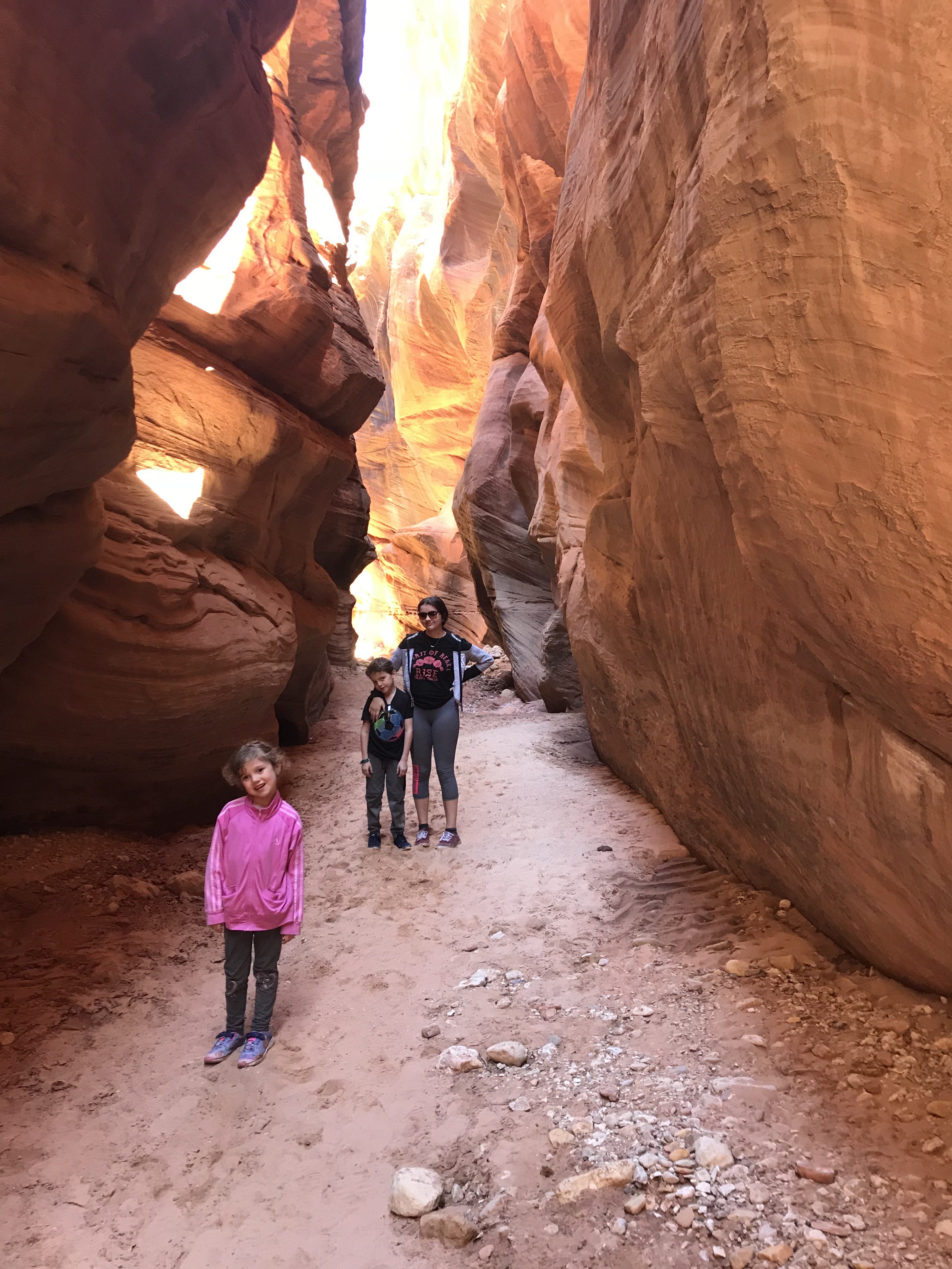 Hiking at Buckskin Gulch