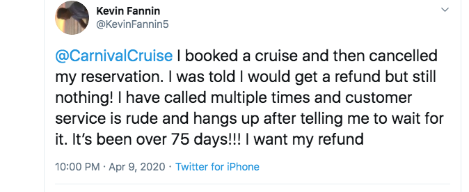 Carnival Cruise Refund