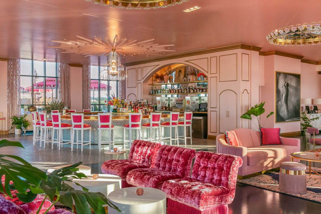 Pink Splashed Dolly Parton Inspired Hotel Graduate Nashville