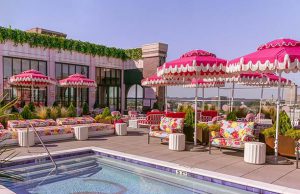 Pink Splashed Dolly Parton-Inspired Hotel Graduate Nashville Nashville Rooftop Pool Graduate Nashville