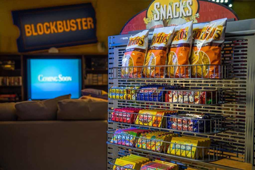 Blockbuster snacks airbnb