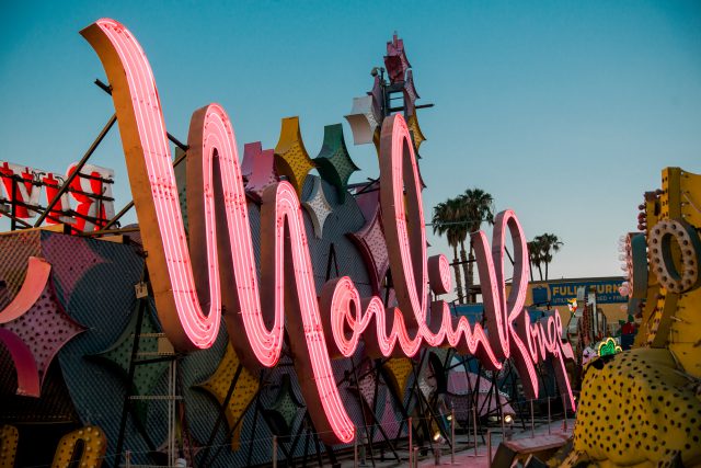Moulin Rouge re-illumination vegas neon museum